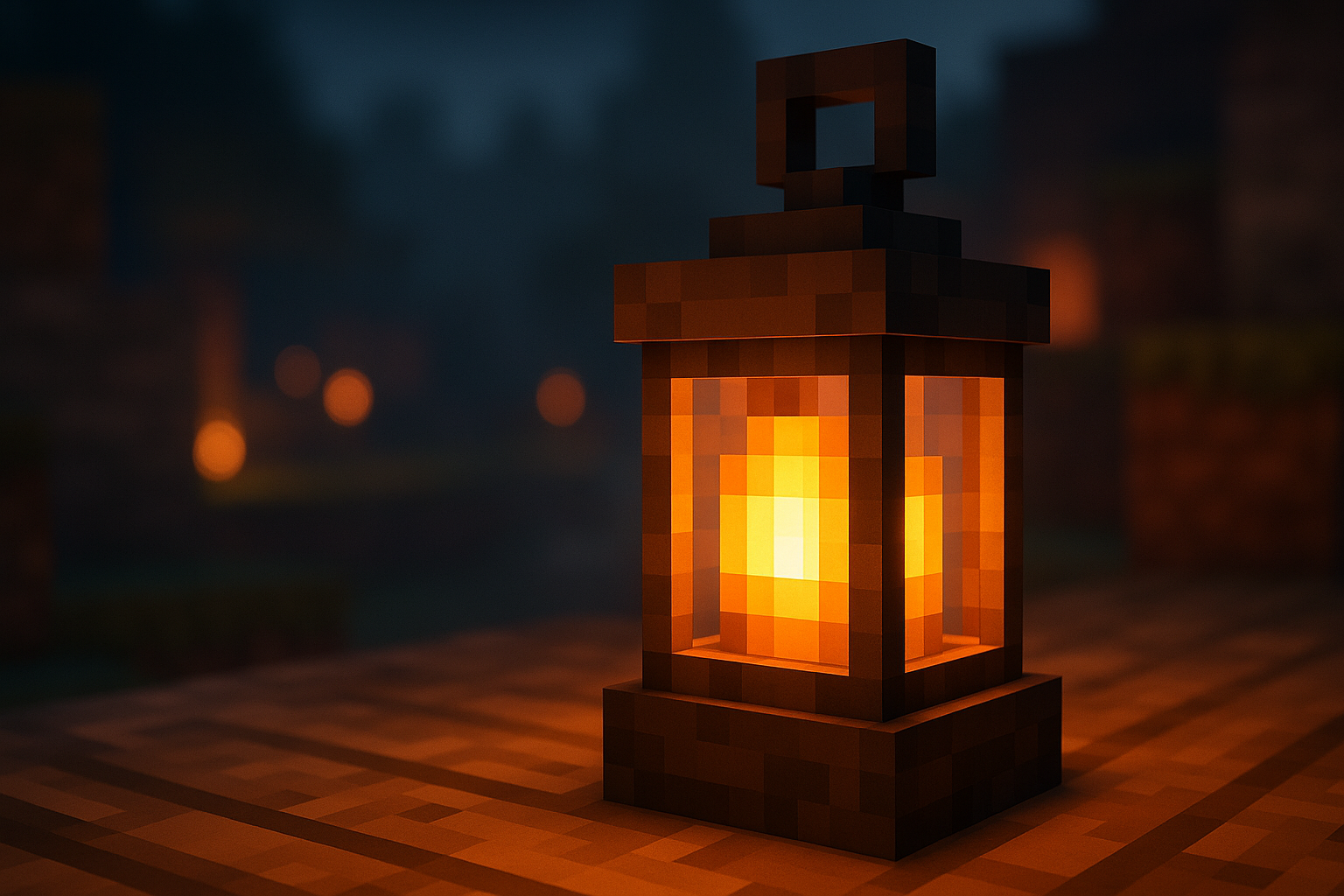 Quiero una imagen para poner en la pantalla principal teniendo en cuenta que mi tienda es de un solo objeto y es un farol de minecraftm algo que quede bien